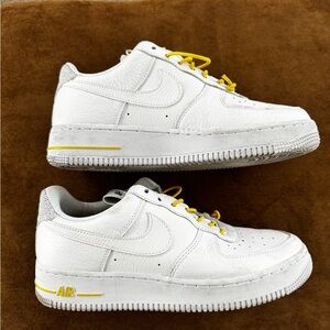 Nike Air Force 1 White with Yellow Highlights